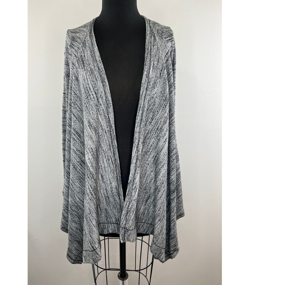 Three Dots Gray Asymmetric Wrap Front Draped Long… - image 6